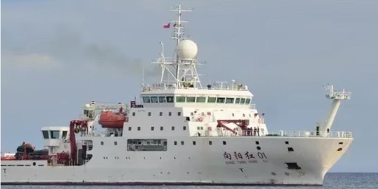 Why are there three Chinese spy ships in the Indian Ocean Region?