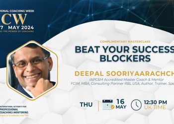 Deepal on “How to Beat your Success Blockers” during the International Coaching Week.