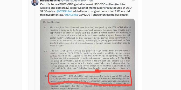 Harsha Questions Justification of High Fees as Sri Lanka’s $200 Million IVS-VFS Global Investment Scrutinized