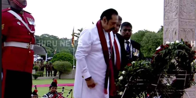 War Hero Celebration Led by Prime Minister in President’s Absence; Mahinda Rajapaksa, Key Figure in War Victory, Attends Event – VIDEO