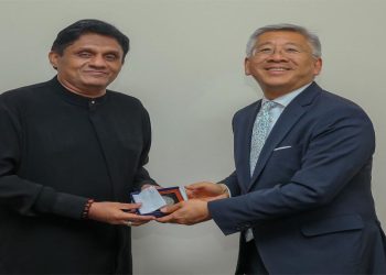 US Assistant Secretary of State for South and Central Asian Affairs Donald Lu meets Opposition Leader Sajith Premadasa.