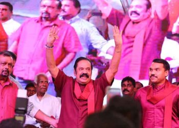 Election Battle Begins in Anuradhapura Kalaveva: Mahinda Takes the Stage with MPs, Minister Shehan Semasinghe Absent – VIDEO | Sri Lanka Latest News