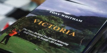 Book on Victoria Golf Resort launched at the Mark Bostock Trophy Championship 2024, bordering the award-winning championship golf course