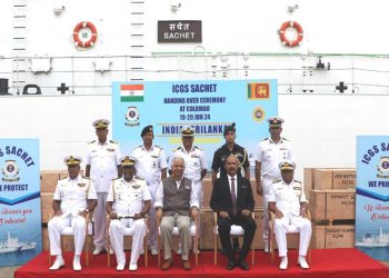 Indian Coast Guard Ship Sachet Donates USD 1.2 Million Worth of Spare Parts to Sri Lanka Coast Guard Ship Suraksha