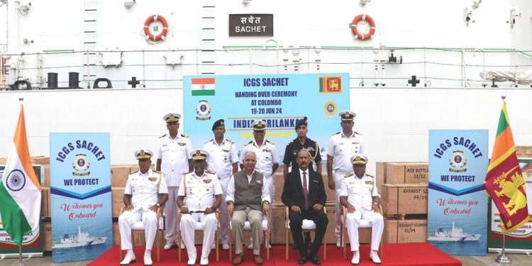 Indian Coast Guard Ship Sachet Donates USD 1.2 Million Worth of Spare Parts to Sri Lanka Coast Guard Ship Suraksha