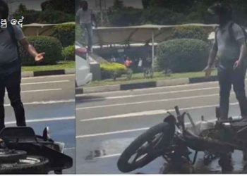 Police Disperse Graduate Protesters with Water Cannons, Affecting Commuters and Cyclists | VIDEO | Sri Lanka Latest News