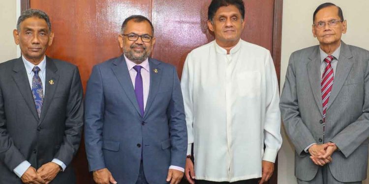 Male Foreign Minister Musa Sameer meets with opposition leader Sajith and holds talks! PHOTOS I Sri Lanka Latest News