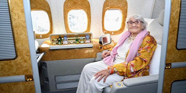  Emirates welcomes 101-year-old centenarian Rachida Smati onboard