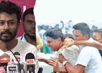 Dhanish Ali files complaint, alleging Jagath Manuvarna attempted to harm the opposition leader during protests.