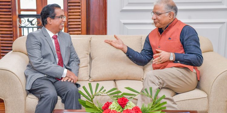 Indian High Commissioner and Presidential Secretary Discuss Fishing Disputes and Indian Projects in Sri Lanka