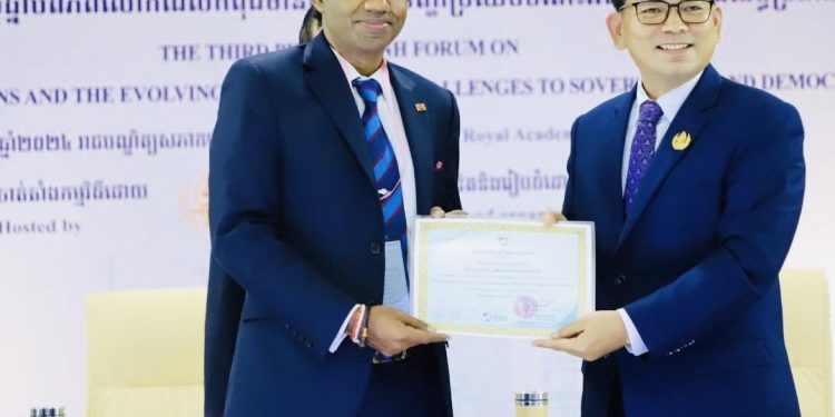 International Relations Institute of Cambodia Welcomes Sri Lankan Thought Leader as Senior Fellow