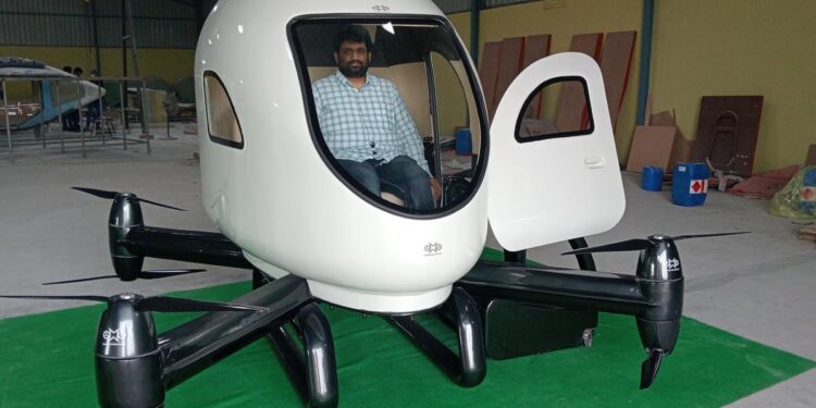 Guntur Startup Successfully Tests Pilot-less eVTOL Prototype
