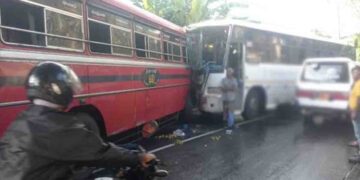 30 Injured in Head-On Collision Between Private Bus and SLTB Bus in Beliatta