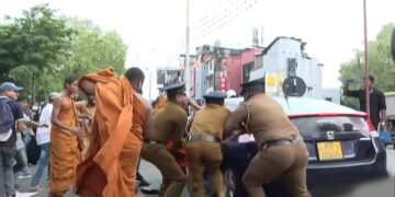 Convener of Inter-University Students’ Federation Arrested During Protest in Colombo