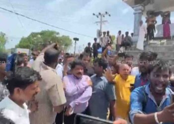 Public Opposes Fisheries Minister at Chemmani Protest Over Inaction on Mass Grave Investigation