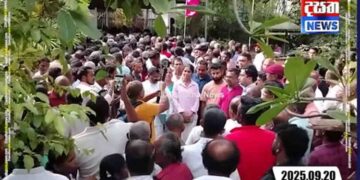 Crowds Gather at Carlton House to Inquire About Former President Mahinda Rajapaksa’s Health