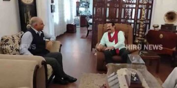 Indian High Commissioner Santosh Jha Meets Mahinda Rajapaksa at Carlton House