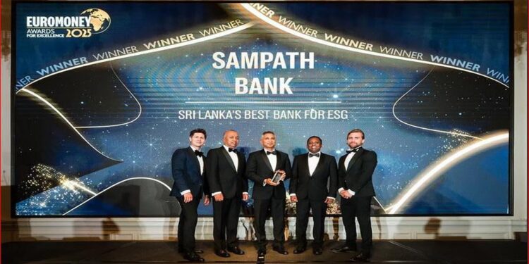 Sampath Bank Crowned as the Best Bank for ESG in Sri Lanka by Euromoney