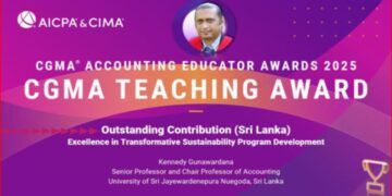 Sri Lankan Professor Shines Globally: Wins Prestigious CGMA Teaching Award 2025