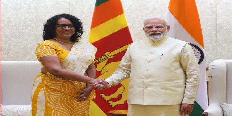 Sri Lankan Prime Minister Harini Amarasuriya Welcomed by PM Modi