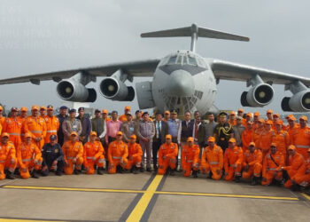 Indian 80-Member Rescue Team Arrives in Sri Lanka with Equipment and Trained Dogs