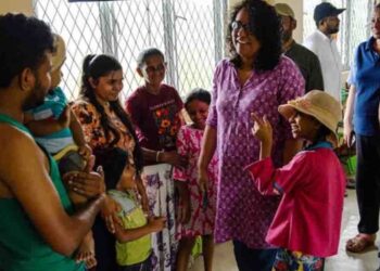 Prime Minister Harini Visits Upper Bomiriya Junior College Housing Displaced Residents