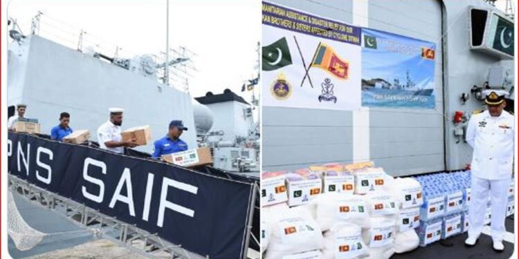 Pakistan Sends Lifeline to Sri Lanka as PNS SAIF Delivers Cyclone Relief