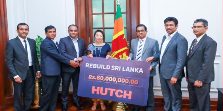HUTCH Joins Nation’s Rebuild Effort with Rs.60 Million Contribution to ‘Rebuild Sri Lanka’ Fund