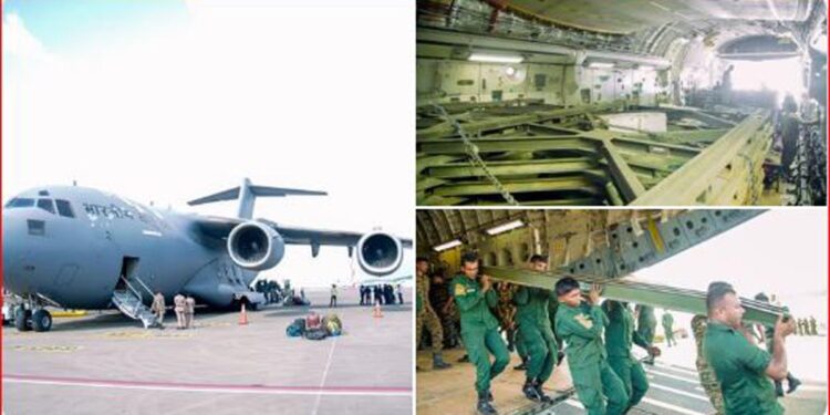 Another Indian Air Force Aircraft Arrives with Bailey Bridge Components to Boost Sri Lanka’s Recovery Efforts