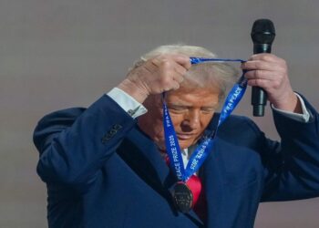 Peace medal and YMCA: Trump steals the show at World Cup draw