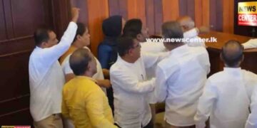 Five Arrested for Throwing Water at Officials During Galle Municipal Council Meeting
