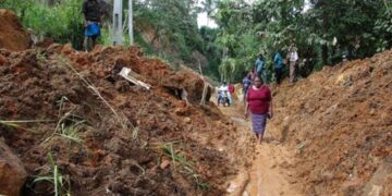 Nearly a Month After Gampola Cemetery Landslide, Dead Bodies Remain on the Main Road