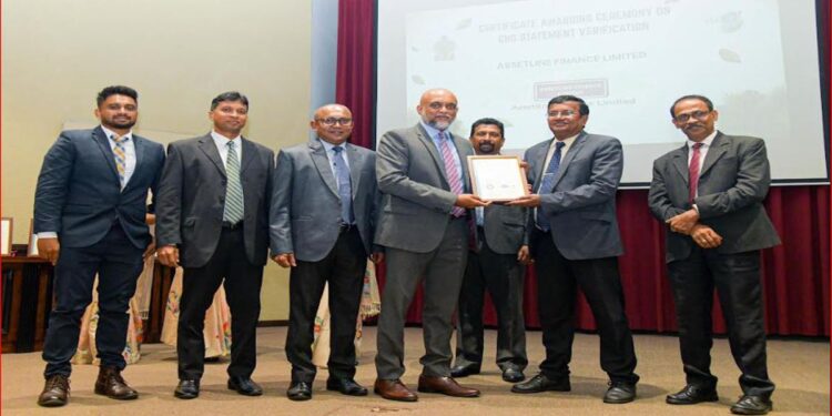 In recognition of sustainability goals, Assetline Finance awarded ISO 14064 Certification for Greenhouse Gas Emissions Verification