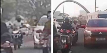 Motorcyclist Caught Damaging Vehicle Mirrors in Diyatha Uyana, Battaramulla