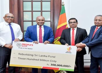 People’s Bank Donates Rs. 300 Million to the Rebuilding Sri Lanka Fund
