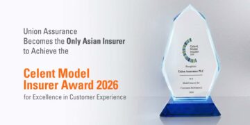 Union Assurance Wins Second Celent Model Insurer Award, Joining Global Insurers as the Only Sri Lankan Insurer Ever Recognised